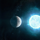 La nueva estrella, comparada con nuestra Luna.